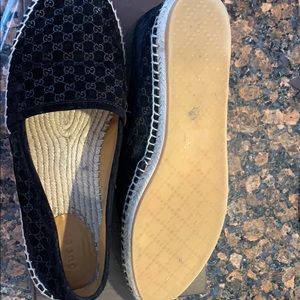 Black suede Gucci espadrilles only worn 2 times